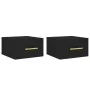 Wall bedside tables 2 pcs black 35x35x20 cm by vidaXL, Lockers and storage cabinets - Ref: Foro24-829791, Price: 60,17 €, Dis...