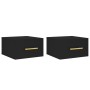 Wand-Nachttische 2 Stück schwarz 35x35x20 cm von vidaXL, Schließfächer und Lagerschränke - Ref: Foro24-829791, Preis: 62,45 €...