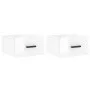 Wall bedside tables 2 pcs glossy white 35x35x20 cm by vidaXL, Lockers and storage cabinets - Ref: Foro24-829841, Price: 48,15...