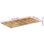 Tablero para mesa madera de mango rugosa 120x60x (1,5-1,6) cm