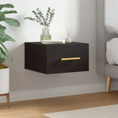 Black wall-mounted bedside table 35x35x20 cm by vidaXL, Lockers and storage cabinets - Ref: Foro24-829790, Price: 41,43 €, Di...