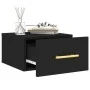 Black wall-mounted bedside table 35x35x20 cm by vidaXL, Lockers and storage cabinets - Ref: Foro24-829790, Price: 41,43 €, Di...