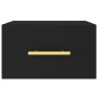 Black wall-mounted bedside table 35x35x20 cm by vidaXL, Lockers and storage cabinets - Ref: Foro24-829790, Price: 42,20 €, Di...