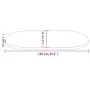 Ovale Tischplatte aus massivem weißem Kiefernholz, 110 x 55 x 2,5 cm von vidaXL, Tischplatten - Ref: Foro24-824366, Preis: 78...