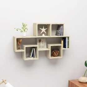 Autoförmiges Wandregal aus Eichenholz, 82 x 15 x 51 cm von vidaXL, Regale und Regale - Ref: Foro24-807253, Preis: 27,87 €, Ra...