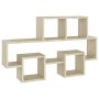 Autoförmiges Wandregal aus Eichenholz, 82 x 15 x 51 cm von vidaXL, Regale und Regale - Ref: Foro24-807253, Preis: 27,87 €, Ra...