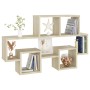 Autoförmiges Wandregal aus Eichenholz, 82 x 15 x 51 cm von vidaXL, Regale und Regale - Ref: Foro24-807253, Preis: 27,87 €, Ra...