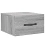 Wall-mounted bedside table in Sonoma grey color, 35x35x20 cm. by vidaXL, Lockers and storage cabinets - Ref: Foro24-829816, P...