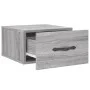 Wall-mounted bedside table in Sonoma grey color, 35x35x20 cm. by vidaXL, Lockers and storage cabinets - Ref: Foro24-829816, P...