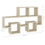 Autoförmiges Wandregal aus Eichenholz, 82 x 15 x 51 cm von vidaXL, Regale und Regale - Ref: Foro24-807253, Preis: 27,87 €, Ra...