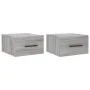 Wall bedside tables 2 pcs Sonoma gray color 35x35x20 cm by vidaXL, Lockers and storage cabinets - Ref: Foro24-829881, Price: ...