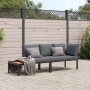 Set de sofás de jardín con cojines 2 piezas aluminio negro