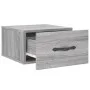 Mesitas de noche de pared 2 uds color gris Sonoma 35x35x20 cm de vidaXL, Taquillas y armarios de almacenamiento - Ref: Foro24...