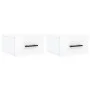 Wall bedside tables 2 pcs glossy white 35x35x20 cm by vidaXL, Lockers and storage cabinets - Ref: Foro24-829873, Price: 47,47...