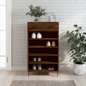 Brown oak engineered wood shoe rack 60x35x105 cm by vidaXL, Closets and storage - Ref: Foro24-829635, Price: 58,44 €, Discoun...
