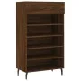 Brown oak engineered wood shoe rack 60x35x105 cm by vidaXL, Closets and storage - Ref: Foro24-829635, Price: 58,42 €, Discoun...