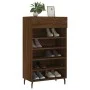 Brown oak engineered wood shoe rack 60x35x105 cm by vidaXL, Closets and storage - Ref: Foro24-829635, Price: 58,42 €, Discoun...