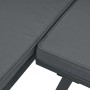 Set de sofás de jardín con cojines 4 piezas aluminio negro