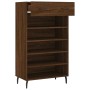 Brown oak engineered wood shoe rack 60x35x105 cm by vidaXL, Closets and storage - Ref: Foro24-829635, Price: 58,93 €, Discoun...