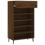 Brown oak engineered wood shoe rack 60x35x105 cm by vidaXL, Closets and storage - Ref: Foro24-829635, Price: 58,42 €, Discoun...
