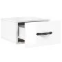 Glossy white wall bedside table 35x35x20 cm by vidaXL, Lockers and storage cabinets - Ref: Foro24-829808, Price: 21,76 €, Dis...
