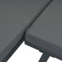 Set de sofás de jardín con cojines 2 piezas aluminio negro