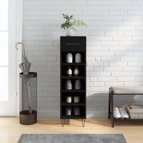 Engineered wood black shoerack 30x35x105 cm by vidaXL, Closets and storage - Ref: Foro24-829669, Price: 42,04 €, Discount: %