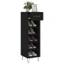 Zapatero madera de ingeniería negro 30x35x105 cm de vidaXL, Armarios y almacenamiento - Ref: Foro24-829669, Precio: 42,04 €, ...