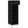 Zapatero madera de ingeniería negro 30x35x105 cm de vidaXL, Armarios y almacenamiento - Ref: Foro24-829669, Precio: 42,04 €, ...