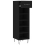 Zapatero madera de ingeniería negro 30x35x105 cm de vidaXL, Armarios y almacenamiento - Ref: Foro24-829669, Precio: 42,42 €, ...