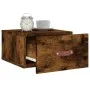 Mesitas de noche de pared 2 uds color roble ahumado 35x35x20 cm de vidaXL, Taquillas y armarios de almacenamiento - Ref: Foro...