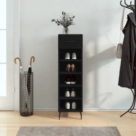 Black engineered wood shoe rack 30x35x105 cm by vidaXL, Closets and storage - Ref: Foro24-829693, Price: 60,85 €, Discount: %