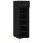 Black engineered wood shoe rack 30x35x105 cm by vidaXL, Closets and storage - Ref: Foro24-829661, Price: 48,51 €, Discount: %