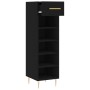 Black engineered wood shoe rack 30x35x105 cm by vidaXL, Closets and storage - Ref: Foro24-829661, Price: 48,51 €, Discount: %