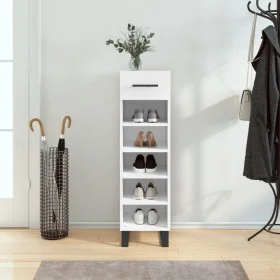 White engineered wood shoe rack 30x35x105 cm by vidaXL, Closets and storage - Ref: Foro24-829700, Price: 62,62 €, Discount: %
