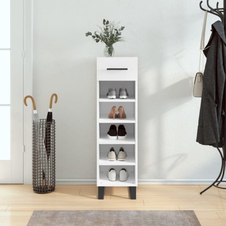 White engineered wood shoe rack 30x35x105 cm by vidaXL, Closets and storage - Ref: Foro24-829700, Price: 63,34 €, Discount: %