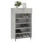 Concrete gray engineered wood shoe rack 60x35x105 cm by vidaXL, Closets and storage - Ref: Foro24-829592, Price: 53,55 €, Dis...