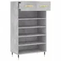 Concrete gray engineered wood shoe rack 60x35x105 cm by vidaXL, Closets and storage - Ref: Foro24-829592, Price: 53,55 €, Dis...