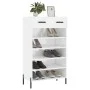 Sperrholz Schuhschrank glänzend weiß 60x35x105 cm von vidaXL, Schränke und Lagerung - Ref: Foro24-829622, Preis: 71,11 €, Rab...