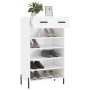 Sperrholz Schuhschrank glänzend weiß 60x35x105 cm von vidaXL, Schränke und Lagerung - Ref: Foro24-829622, Preis: 71,83 €, Rab...