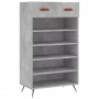 Betongraues Schuhregal aus Holzwerkstoff, 60 x 35 x 105 cm von vidaXL, Schränke und Lagerung - Ref: Foro24-829584, Preis: 56,...