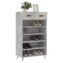Betongraues Schuhregal aus Holzwerkstoff, 60 x 35 x 105 cm von vidaXL, Schränke und Lagerung - Ref: Foro24-829584, Preis: 56,...