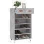 Betongraues Schuhregal aus Holzwerkstoff, 60 x 35 x 105 cm von vidaXL, Schränke und Lagerung - Ref: Foro24-829584, Preis: 56,...