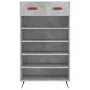 Zapatero madera de ingeniería gris hormigón 60x35x105 cm de vidaXL, Armarios y almacenamiento - Ref: Foro24-829584, Precio: 5...