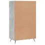 Concrete gray engineered wood shoe rack 60x35x105 cm by vidaXL, Closets and storage - Ref: Foro24-829584, Price: 55,68 €, Dis...