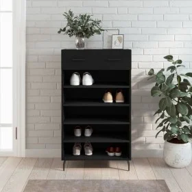 Zapatero madera de ingeniería negro 60x35x105 cm de vidaXL, Armarios y almacenamiento - Ref: Foro24-829629, Precio: 77,38 €, ...