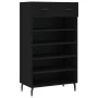Zapatero madera de ingeniería negro 60x35x105 cm de vidaXL, Armarios y almacenamiento - Ref: Foro24-829629, Precio: 77,38 €, ...
