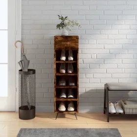 Smoked oak engineered wood shoe rack 30x35x105 cm by vidaXL, Closets and storage - Ref: Foro24-829649, Price: 45,34 €, Discou...