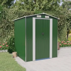 Garden shed made of green galvanized steel, 192x191x223 cm. by vidaXL, Sheds - Ref: Foro24-3147427, Price: 297,72 €, Discount: %