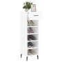 Schuhschrank aus glänzend weißem Sperrholz, 30 x 35 x 105 cm von vidaXL, Schränke und Lagerung - Ref: Foro24-829694, Preis: 5...